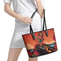 Hawaii Kilauea Volcano Leather Tote Bag Pele Goddess LT7 - Polynesian Pride