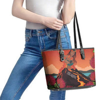 Hawaii Kilauea Volcano Leather Tote Bag Pele Goddess LT7 - Polynesian Pride