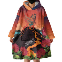 Hawaii Kilauea Volcano Wearable Blanket Hoodie Pele Goddess LT7 - Polynesian Pride