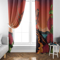 Hawaii Kilauea Volcano Window Curtain Pele Goddess LT7 - Polynesian Pride