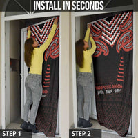 Maori Waitangi Door Cover Kotahitanga Poutama Mix Whakairo - Polynesian Pride