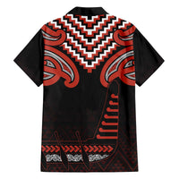 Maori Waitangi Family Matching Off The Shoulder Long Sleeve Dress and Hawaiian Shirt Kotahitanga Poutama Mix Whakairo - Polynesian Pride