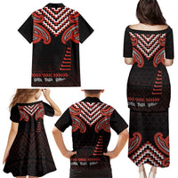 Maori Waitangi Family Matching Puletasi and Hawaiian Shirt Kotahitanga Poutama Mix Whakairo - Polynesian Pride