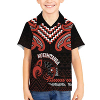 Maori Waitangi Family Matching Puletasi and Hawaiian Shirt Kotahitanga Poutama Mix Whakairo - Polynesian Pride