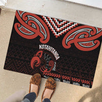 Maori Waitangi Rubber Doormat Kotahitanga Poutama Mix Whakairo - Polynesian Pride