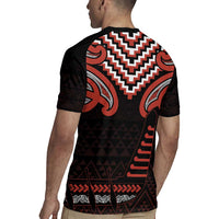 Maori Waitangi Rugby Jersey Kotahitanga Poutama Mix Whakairo - Polynesian Pride