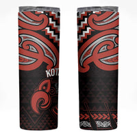 Maori Waitangi Skinny Tumbler Kotahitanga Poutama Mix Whakairo - Polynesian Pride