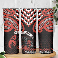 Maori Waitangi Skinny Tumbler Kotahitanga Poutama Mix Whakairo - Polynesian Pride