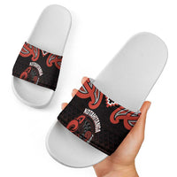 Maori Waitangi Slide Sandals Kotahitanga Poutama Mix Whakairo - Polynesian Pride