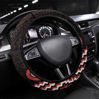 Maori Waitangi Steering Wheel Cover Kotahitanga Poutama Mix Whakairo - Polynesian Pride