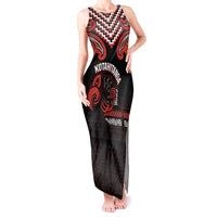 Maori Waitangi Tank Maxi Dress Kotahitanga Poutama Mix Whakairo - Polynesian Pride
