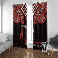 Maori Waitangi Window Curtain Kotahitanga Poutama Mix Whakairo - Polynesian Pride