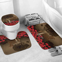 Australia - New Zealand ANZAC Lone Pine Bathroom Set The Last Post LT7 Mat Set Only (3 pcs) One Size Old Gold - Polynesian Pride