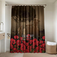 Australia - New Zealand ANZAC Lone Pine Bathroom Set The Last Post LT7 Shower Curtain Only Old Gold - Polynesian Pride