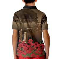 Australia - New Zealand ANZAC Lone Pine Kid Polo Shirt The Last Post LT7 - Polynesian Pride
