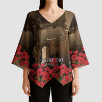 Australia - New Zealand ANZAC Lone Pine Kimono Sleeve Blouse The Last Post LT7 - Polynesian Pride
