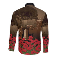 Australia - New Zealand ANZAC Lone Pine Long Sleeve Button Shirt The Last Post LT7 - Polynesian Pride
