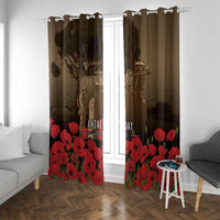 Australia - New Zealand ANZAC Lone Pine Window Curtain The Last Post LT7 With Grommets Old Gold - Polynesian Pride