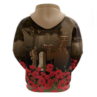 Australia - New Zealand ANZAC Lone Pine Zip Hoodie The Last Post LT7 - Polynesian Pride