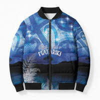NZ Maori Matariki Scenery Bomber Puffer Jacket Galaxy Sky LT7 Unisex Galaxy - Polynesian Pride
