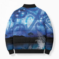 NZ Maori Matariki Scenery Bomber Puffer Jacket Galaxy Sky LT7 - Polynesian Pride