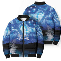 NZ Maori Matariki Scenery Bomber Puffer Jacket Galaxy Sky LT7 - Polynesian Pride