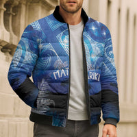 NZ Maori Matariki Scenery Bomber Puffer Jacket Galaxy Sky LT7 - Polynesian Pride