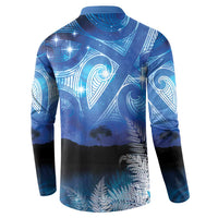 NZ Maori Matariki Scenery Button Sweatshirt Galaxy Sky LT7 - Polynesian Pride
