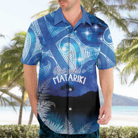 NZ Maori Matariki Scenery Hawaiian Shirt Galaxy Sky LT7 - Polynesian Pride