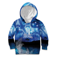 NZ Maori Matariki Scenery Kid Hoodie Galaxy Sky LT7 Hoodie Galaxy - Polynesian Pride