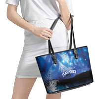 NZ Maori Matariki Scenery Leather Tote Bag Galaxy Sky LT7 - Polynesian Pride
