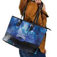 NZ Maori Matariki Scenery Leather Tote Bag Galaxy Sky LT7 - Polynesian Pride