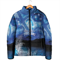 NZ Maori Matariki Scenery Padded Jacket Galaxy Sky LT7 - Polynesian Pride