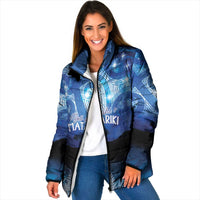 NZ Maori Matariki Scenery Padded Jacket Galaxy Sky LT7 Women Galaxy - Polynesian Pride
