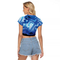 NZ Maori Matariki Scenery Raglan Cropped T Shirt Galaxy Sky LT7 - Polynesian Pride