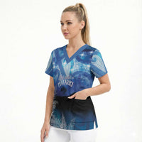 NZ Maori Matariki Scenery Scrub Top Galaxy Sky LT7 - Polynesian Pride