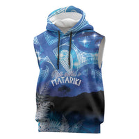 NZ Maori Matariki Scenery Sleeveless Hoodie Galaxy Sky LT7 Galaxy - Polynesian Pride