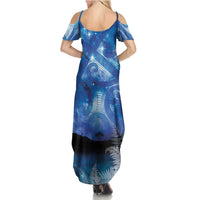NZ Maori Matariki Scenery Summer Maxi Dress Galaxy Sky LT7 - Polynesian Pride