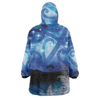 NZ Maori Matariki Scenery Wearable Blanket Hoodie Galaxy Sky LT7 - Polynesian Pride