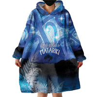NZ Maori Matariki Scenery Wearable Blanket Hoodie Galaxy Sky LT7 - Polynesian Pride