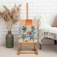 Christmas In July - Hawaii Retro Canvas Wall Art Lost In Parrot-dise LT7 - Polynesian Pride