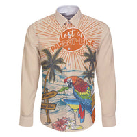 Personalized Christmas In July - Hawaii Retro Family Matching Long Sleeve Bodycon Dress and Hawaiian Shirt Lost In Parrot-dise