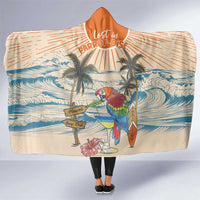 Christmas In July - Hawaii Retro Hooded Blanket Lost In Parrot-dise LT7 One Size Beige - Polynesian Pride