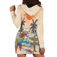 Personalized Christmas In July - Hawaii Retro Hoodie Dress Lost In Parrot-dise