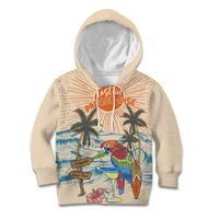 Personalized Christmas In July - Hawaii Retro Kid Hoodie Lost In Parrot-dise