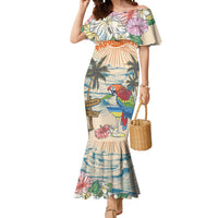 Personalized Christmas In July - Hawaii Retro Mermaid Dress Lost In Parrot-dise