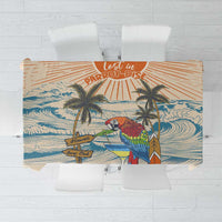 Christmas In July - Hawaii Retro Tablecloth Lost In Parrot-dise LT7 Beige - Polynesian Pride