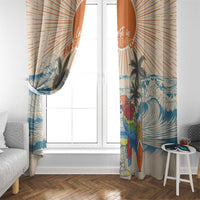 Christmas In July - Hawaii Retro Window Curtain Lost In Parrot-dise LT7 - Polynesian Pride
