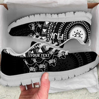 Fiji Rugby Personalised Bula Masi Sneakers Fish Tail Kaivity Cibi - Black