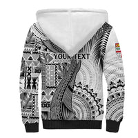 Fiji Rugby Personalised Bula Masi Sherpa Hoodie Fish Tail Kaivity Cibi - White